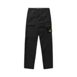 【現貨】【過驗】STONE ISLAND 26SS 斜紋棉機能工裝褲長褲直筒 黑色 石頭