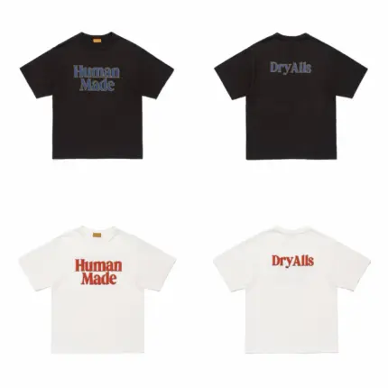 【預售】Human Made 26SS 胸前後背字母印花 竹節棉 短袖T恤 黑/白