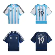 【預售】KITH x MESSI x AD  26SS 三方聯名 條紋印花球衣短袖T恤 二色