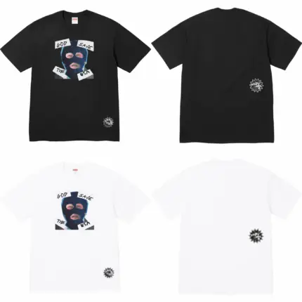 【預售】Sup SS26 WEEK7 God Save Us Tee 蒙面人圖像 短袖T恤 黑/白