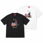 【預售】Sup SS26 WEEK7 Monster S/S Top 東京噴火怪獸酷斯拉刺繡印花 短袖T恤 黑/白