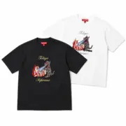 【預售】Sup SS26 WEEK7 Monster S/S Top 東京噴火怪獸酷斯拉刺繡印花 短袖T恤 黑/白