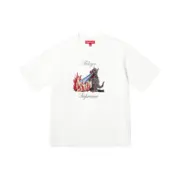 【預售】Sup SS26 WEEK7 Monster S/S Top 東京噴火怪獸酷斯拉刺繡印花 短袖T恤 黑/白：圖片 3