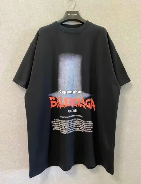 【預售】【特價】巴黎 BLC 26SS 上帝之門印花 字母logo 短袖T恤 黑色