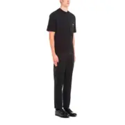PRA 24SS Re-Nylon and jersey T-shirt 再生尼龍 拼接口袋 三角標鐵牌 短袖T恤：圖片 6