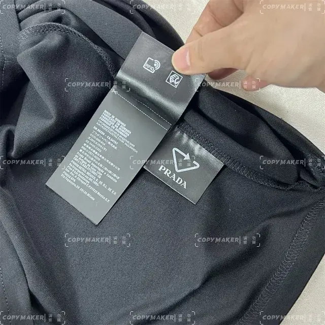 PRA 24SS Re-Nylon and jersey T-shirt 再生尼龍 拼接口袋 三角標鐵牌 短袖T恤