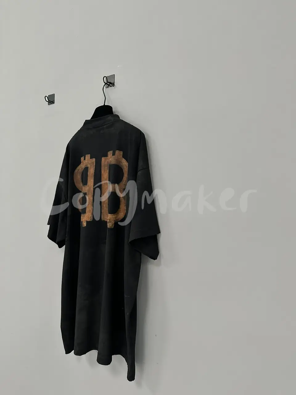 【現貨】巴黎 BLC 23SS 雙B 比特幣 泥染水洗作舊破壞 短袖 T恤