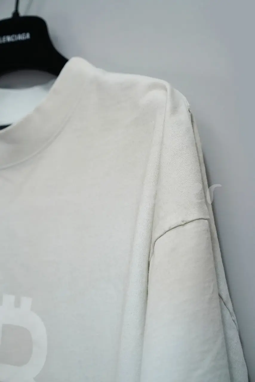 【現貨】巴黎 BLC 23SS 雙B 比特幣 泥染水洗作舊破壞 短袖 T恤