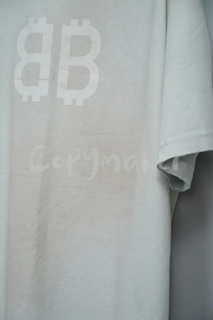 【現貨】巴黎 BLC 23SS 雙B 比特幣 泥染水洗作舊破壞 短袖 T恤