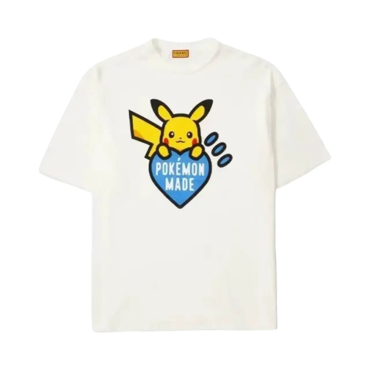 【預售】Human Made x POKEMON MADE 25ss 聯名 皮卡丘印花 寶可夢 圓筒短袖T恤 黑/白