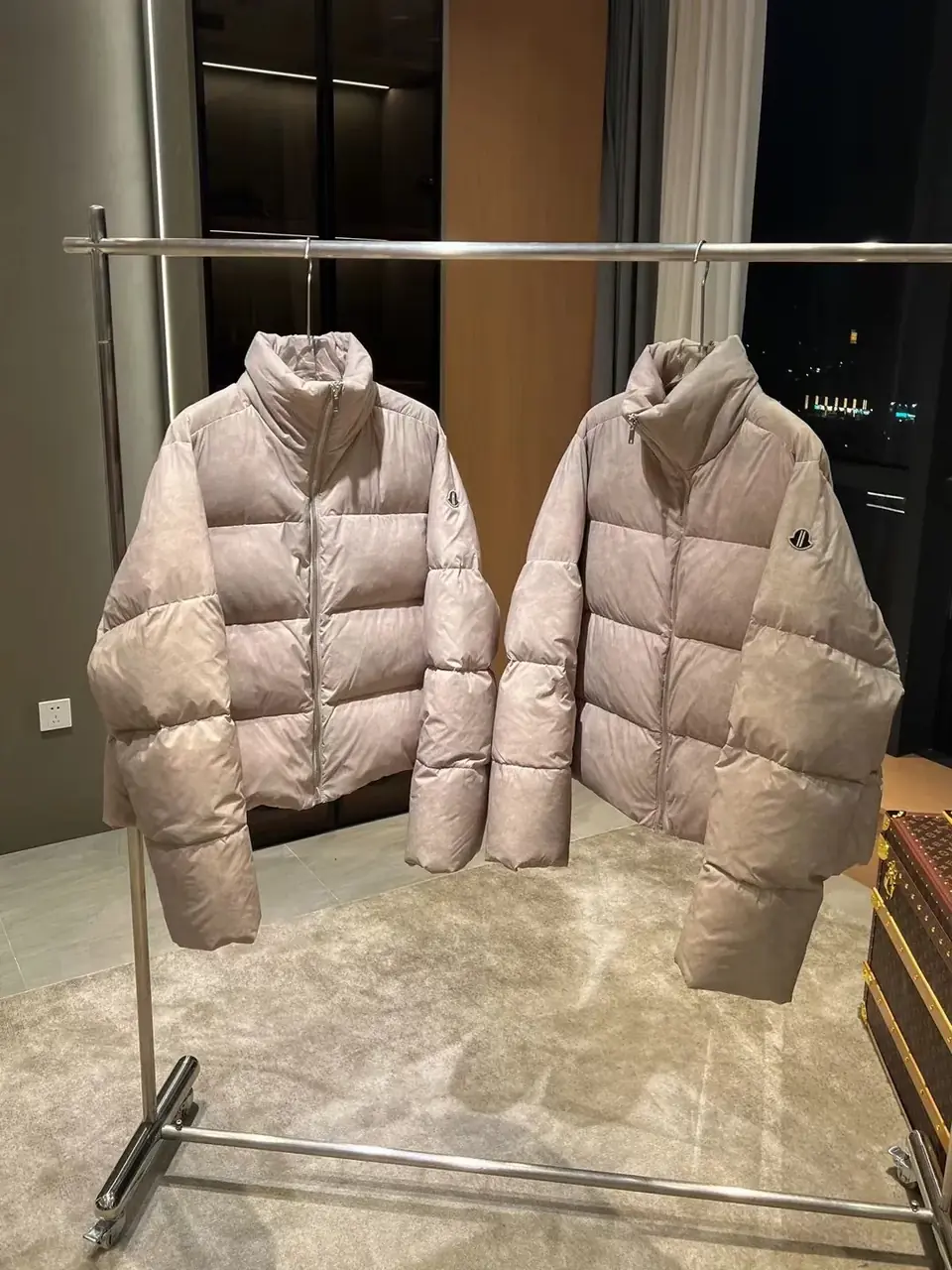 Moncler x Rick Owens 蒙口RO聯名 素色織帶 鵝絨羽絨外套夾克