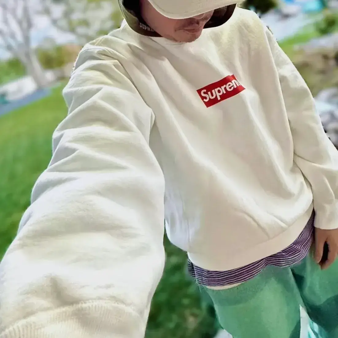 【預售】【雙11新品】SUP 25FW BoxLogo Crewneck 經典logo開裂印花 大學T大學踢圓領衛衣