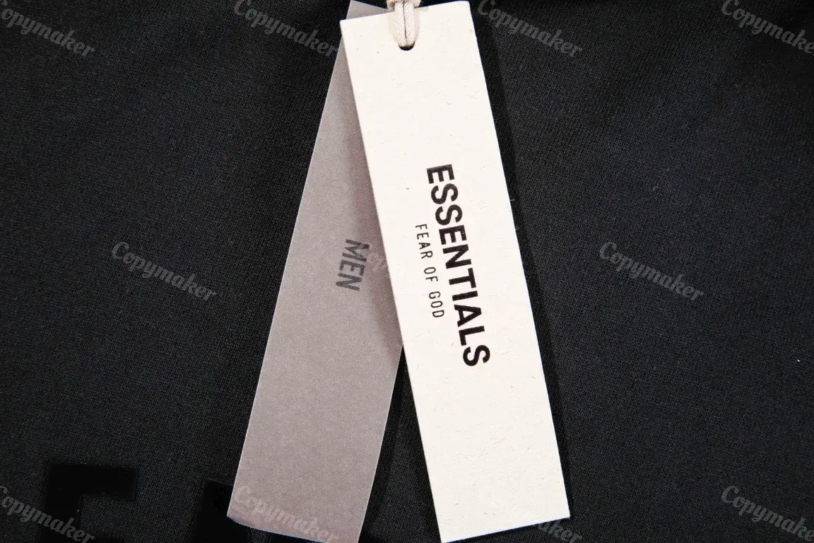 23SS FOG ESSENTIALS 副線膠標 帽T帽衫連帽衛衣 FEAR OF GOD 玄青黑 圓弧字母