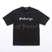 巴黎 BLC 22FW Script Logo T-shirt 草寫書寫體字母 短袖T恤：圖片 4