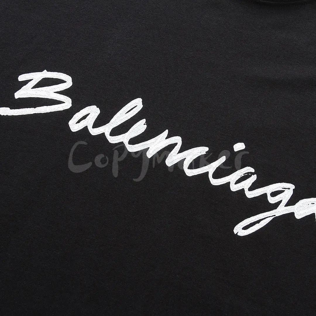 巴黎 BLC 22FW Script Logo T-shirt 草寫書寫體字母 短袖T恤