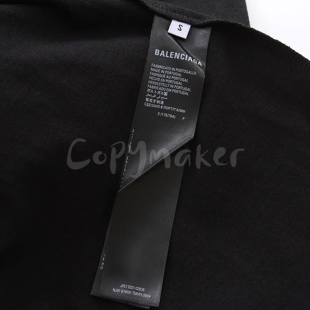 巴黎 BLC 22FW Script Logo T-shirt 草寫書寫體字母 短袖T恤