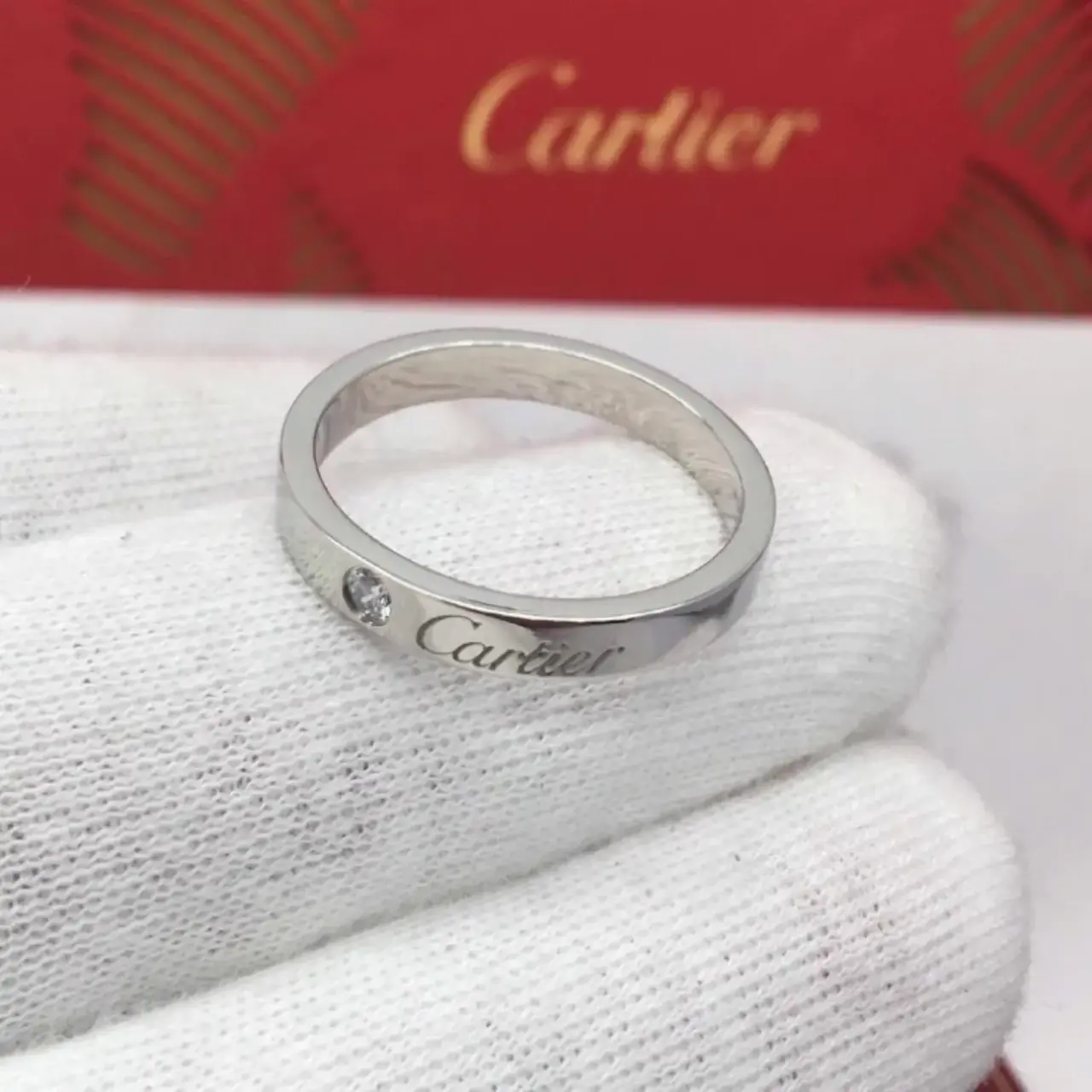 CARTER 卡家 C DE 書寫體 莫桑鑽 戒指 尾戒 經典款