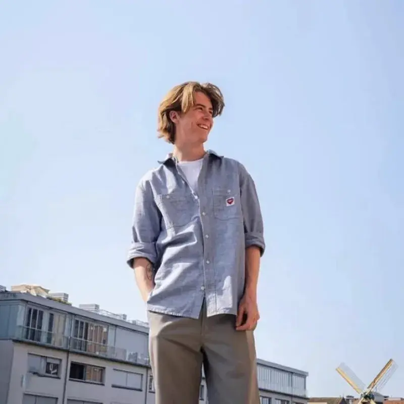 Carhartt WIP 23SS 卡哈特 Clink Heart 愛心小標口袋 襯衫薄夾克 藍色