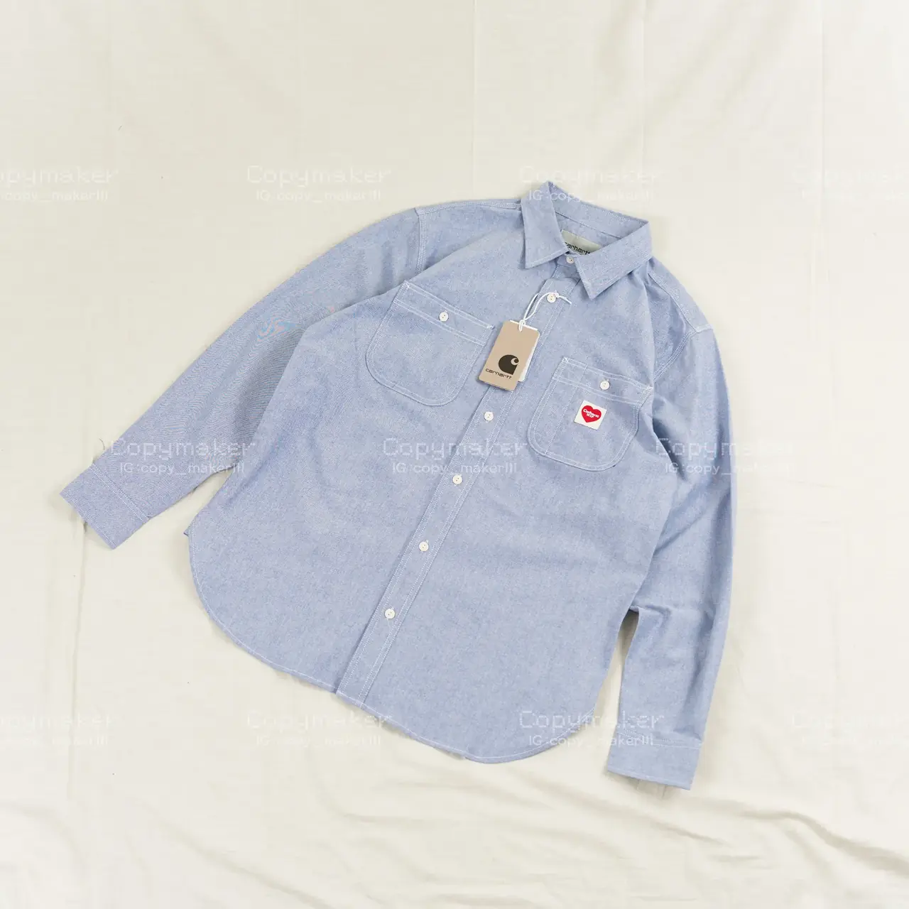 Carhartt WIP 23SS 卡哈特 Clink Heart 愛心小標口袋 襯衫薄夾克 藍色