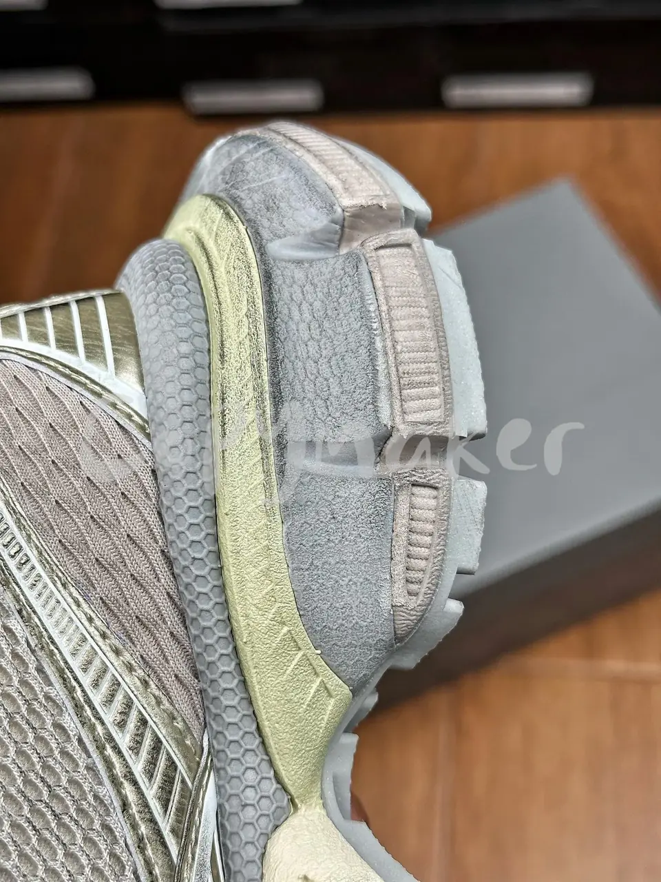 【預售】巴黎 BLC 3XL 時尚復古作舊 增高 老爹鞋 休閒鞋 XXXL 香檳色