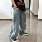 巴黎 BLC x AD 聯名 23SS  Wide-leg Jeans 條紋水洗牛仔褲 休閒褲 巨寬鬆：圖片 7