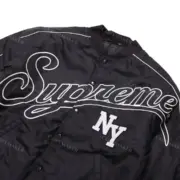 SUP 20FW Contrast Script Varsity Jacket 刺繡貼布 紐約棒球夾克棉服外套：圖片 7