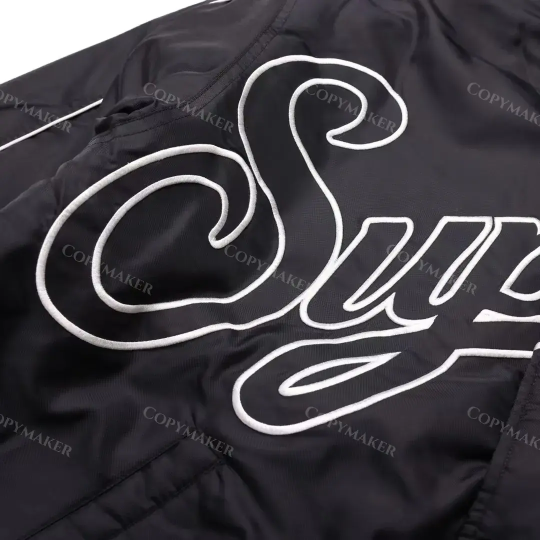 SUP 20FW Contrast Script Varsity Jacket 刺繡貼布 紐約棒球夾克棉服外套