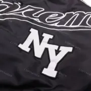 SUP 20FW Contrast Script Varsity Jacket 刺繡貼布 紐約棒球夾克棉服外套：圖片 9