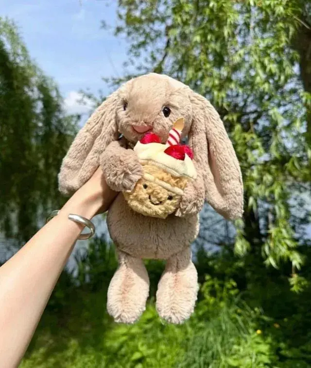 【現貨】【過驗】Jellycat 邦尼兔蛋糕邦尼兔抱蛋糕兔子生日兔子 安撫玩偶娃娃生日禮物