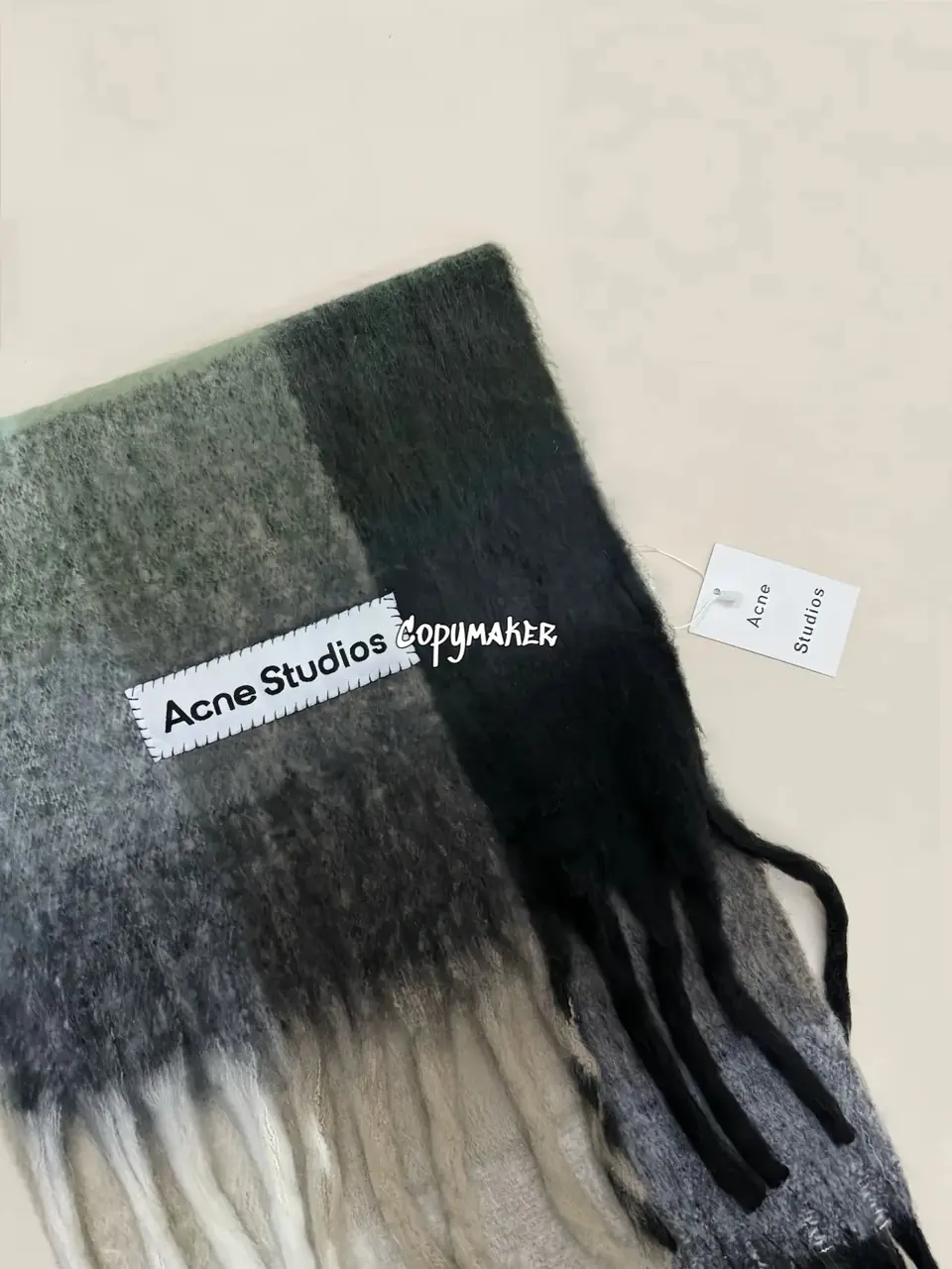 【現貨】Acne Studios 23FW 經典款 格紋拼色 羊毛混紡 圍巾 披肩 二色