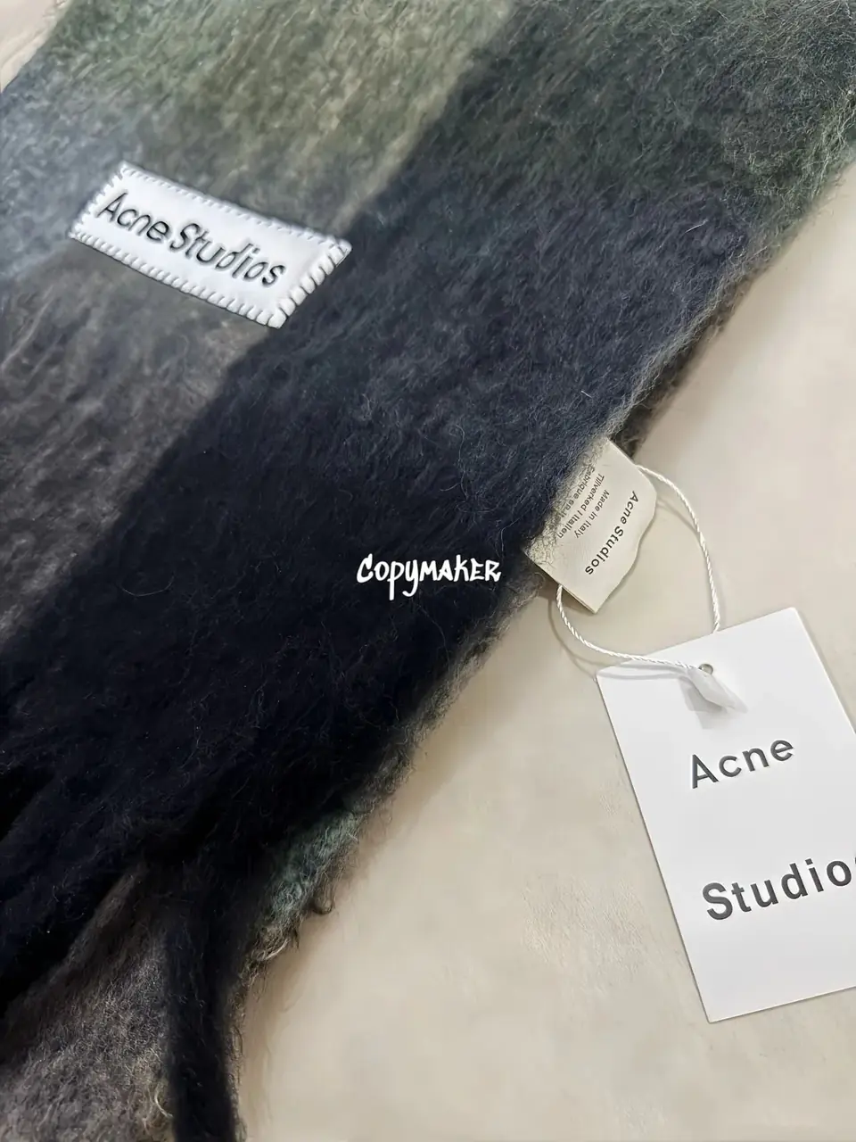 【現貨】Acne Studios 23FW 經典款 格紋拼色 羊毛混紡 圍巾 披肩 二色