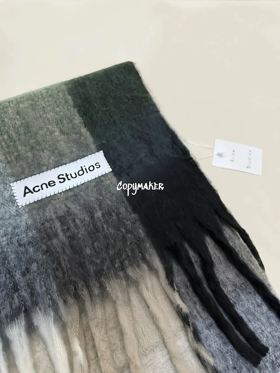 【現貨】Acne Studios 23FW 經典款 格紋拼色 羊毛混紡 圍巾 披肩 二色