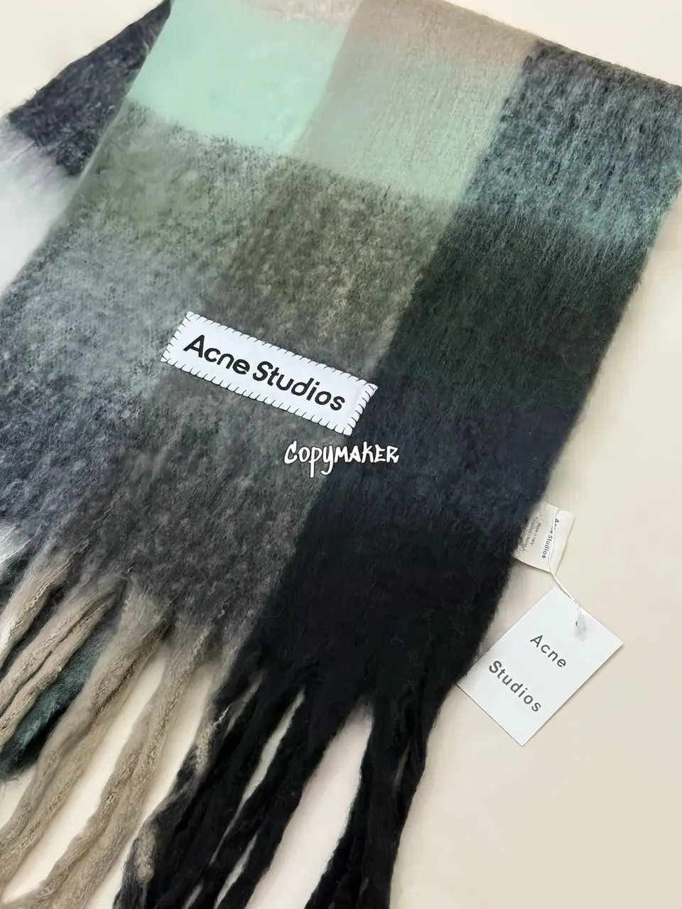 【現貨】Acne Studios 23FW 經典款 格紋拼色 羊毛混紡 圍巾 披肩 二色