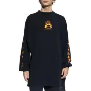 【現貨】【福利回饋】巴黎 BLC 24SS BURNING UNITY T-SHIRT 雙環火焰 長袖T恤：圖片 5