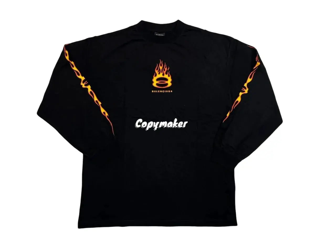 【現貨】【福利回饋】巴黎 BLC 24SS BURNING UNITY T-SHIRT 雙環火焰 長袖T恤