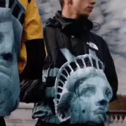 SUP x TNF 19FW 聯名 Statue of Liberty 自由女神 衝鋒衣風衣外套：圖片 7