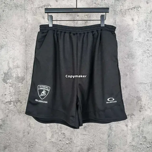 【預售】巴黎 BLC 25SS x Lamborghini 聯名 車標刺繡logo 透氣舒適短褲休閒褲