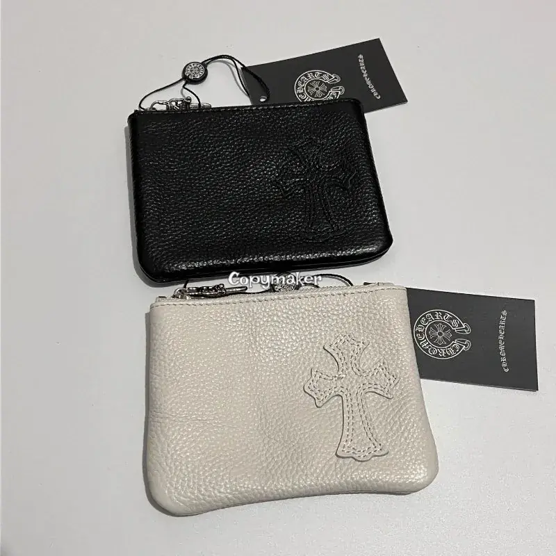 【現貨】【福利回饋】Chrome Hearts 十字架寶劍匕首 頭層牛皮零錢包小包 黑色/白色 克羅心