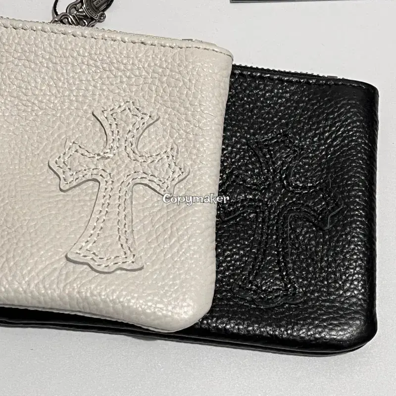 【現貨】【福利回饋】Chrome Hearts 十字架寶劍匕首 頭層牛皮零錢包小包 黑色/白色 克羅心