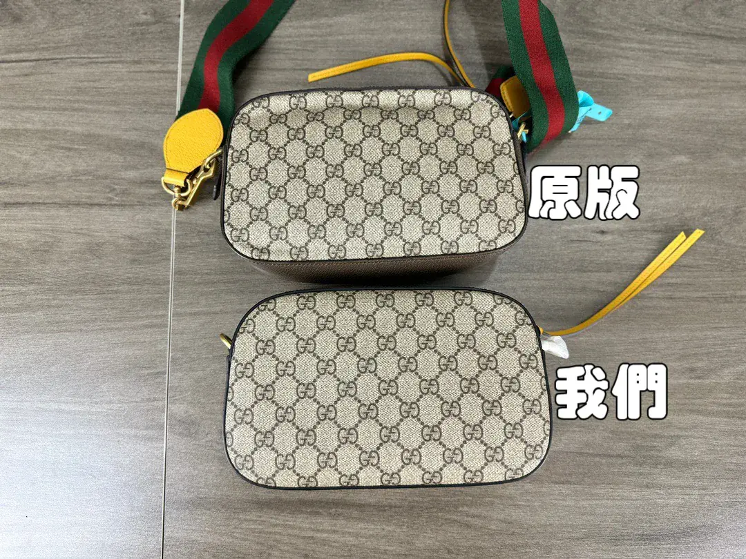 GUC 20FW 虎頭 老花條紋logo 相機包 單肩包 側背包 斜背包