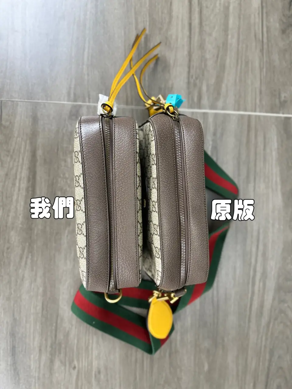 GUC 20FW 虎頭 老花條紋logo 相機包 單肩包 側背包 斜背包