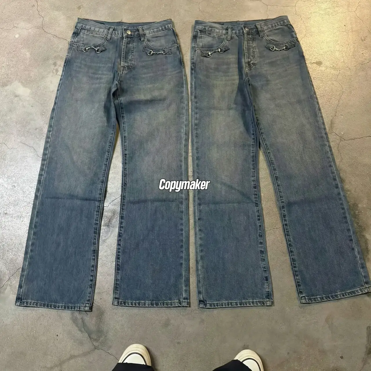 【預售】【過驗】GUC 26SS Horsebit detail 馬蹄扣水洗丹寧牛仔褲長褲工裝褲 直筒微喇 水洗藍