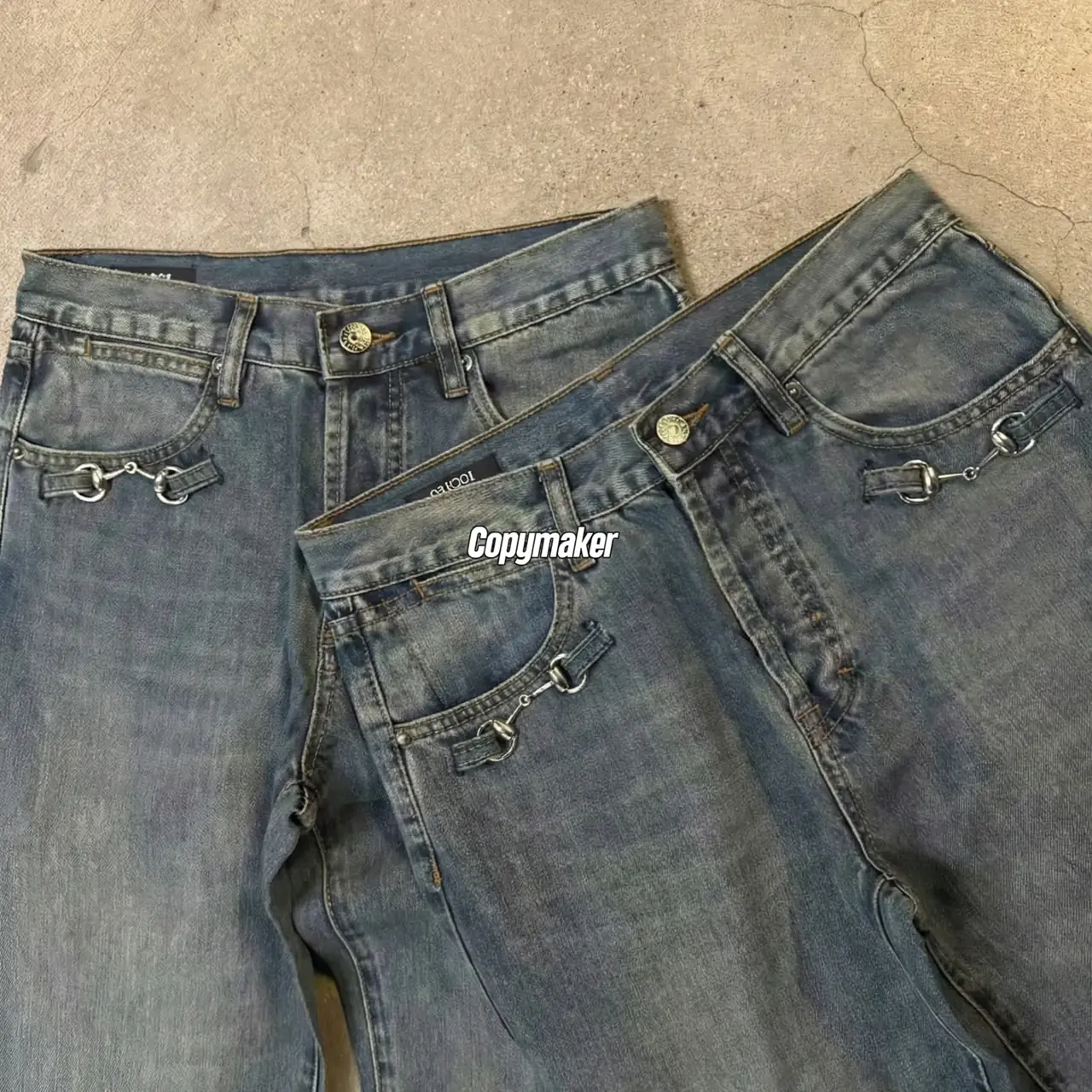 【預售】【過驗】GUC 26SS Horsebit detail 馬蹄扣水洗丹寧牛仔褲長褲工裝褲 直筒微喇 水洗藍