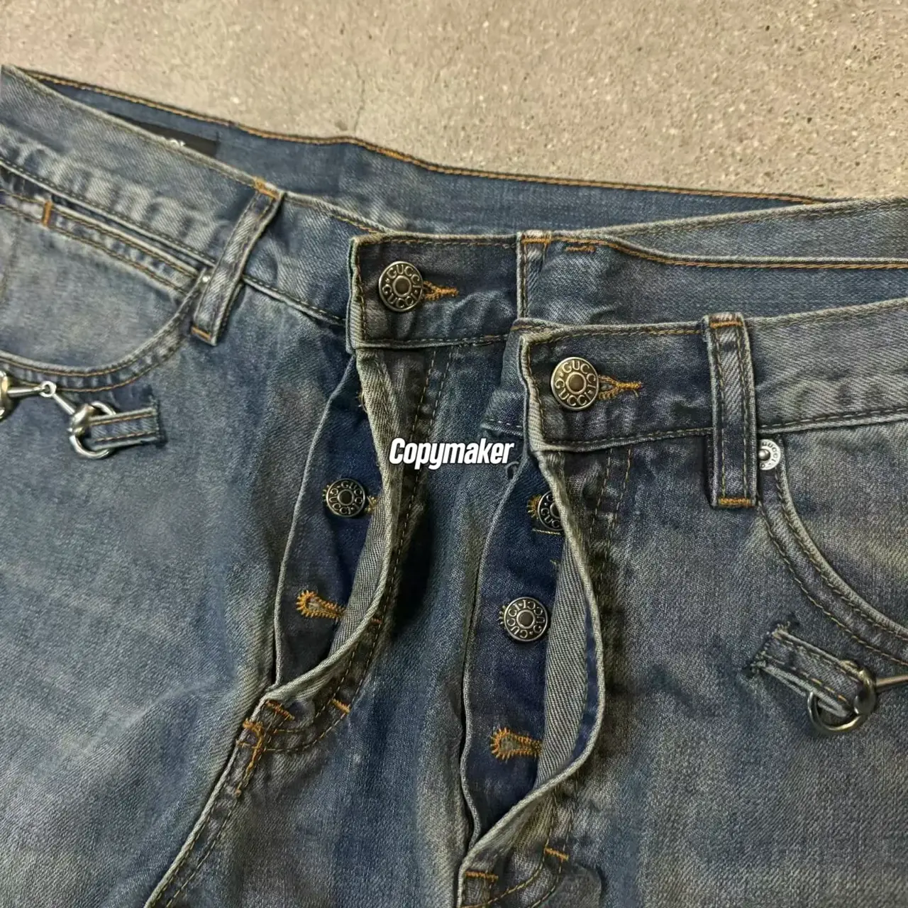 【預售】【過驗】GUC 26SS Horsebit detail 馬蹄扣水洗丹寧牛仔褲長褲工裝褲 直筒微喇 水洗藍