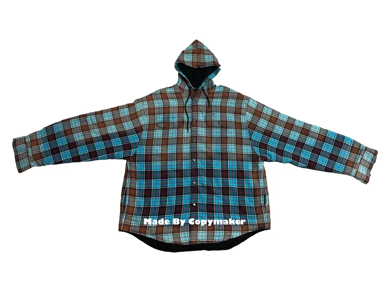 巴黎 BLC 22FW 漸層水洗 格紋 法蘭絨 棉服 外套 夾克