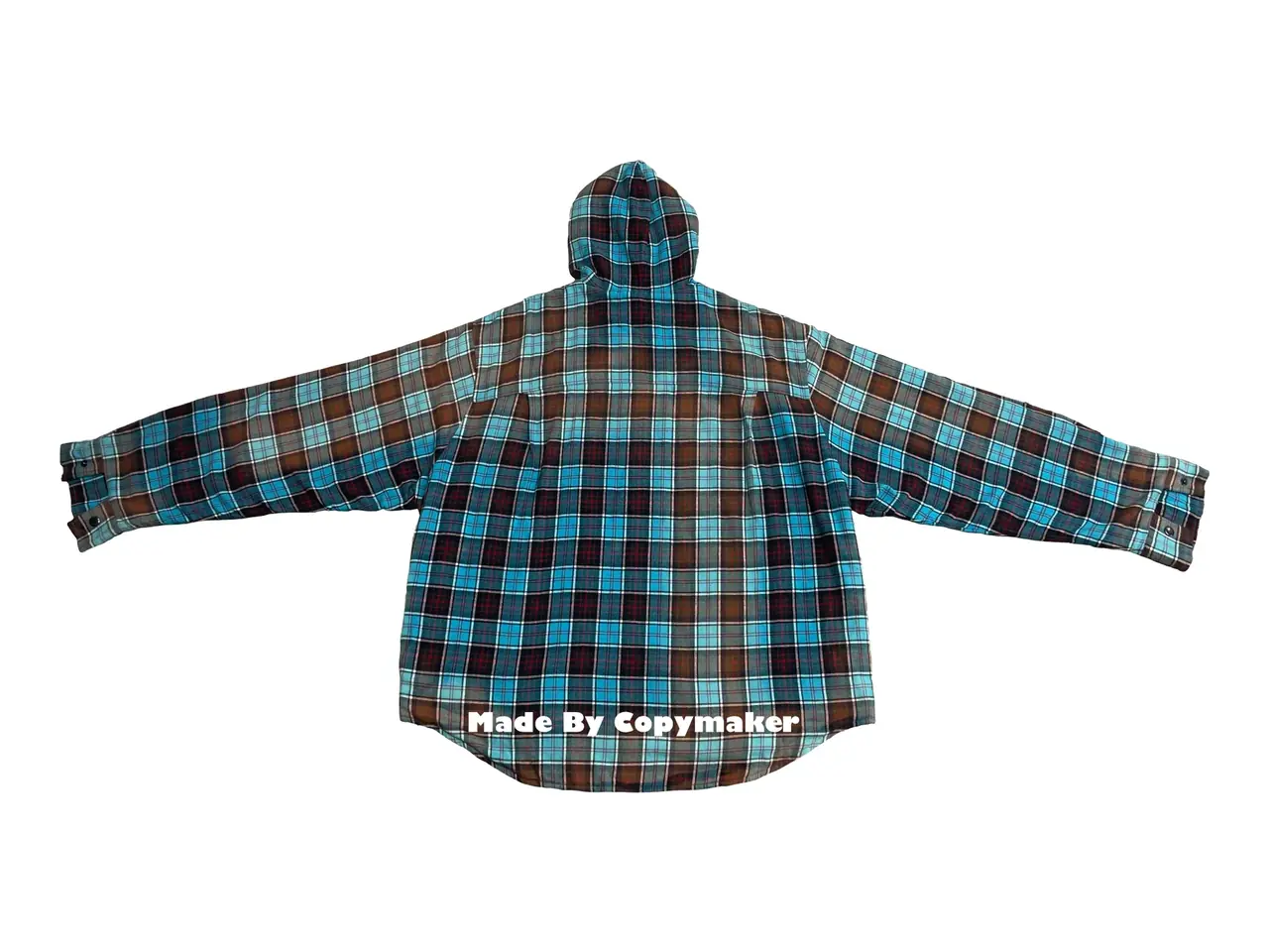 巴黎 BLC 22FW 漸層水洗 格紋 法蘭絨 棉服 外套 夾克