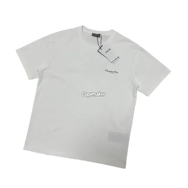【現貨】D1OR 25FW Couture 開裂小破壞 胸前字母logo 背後鈴蘭花 短袖T恤 黑色/白色