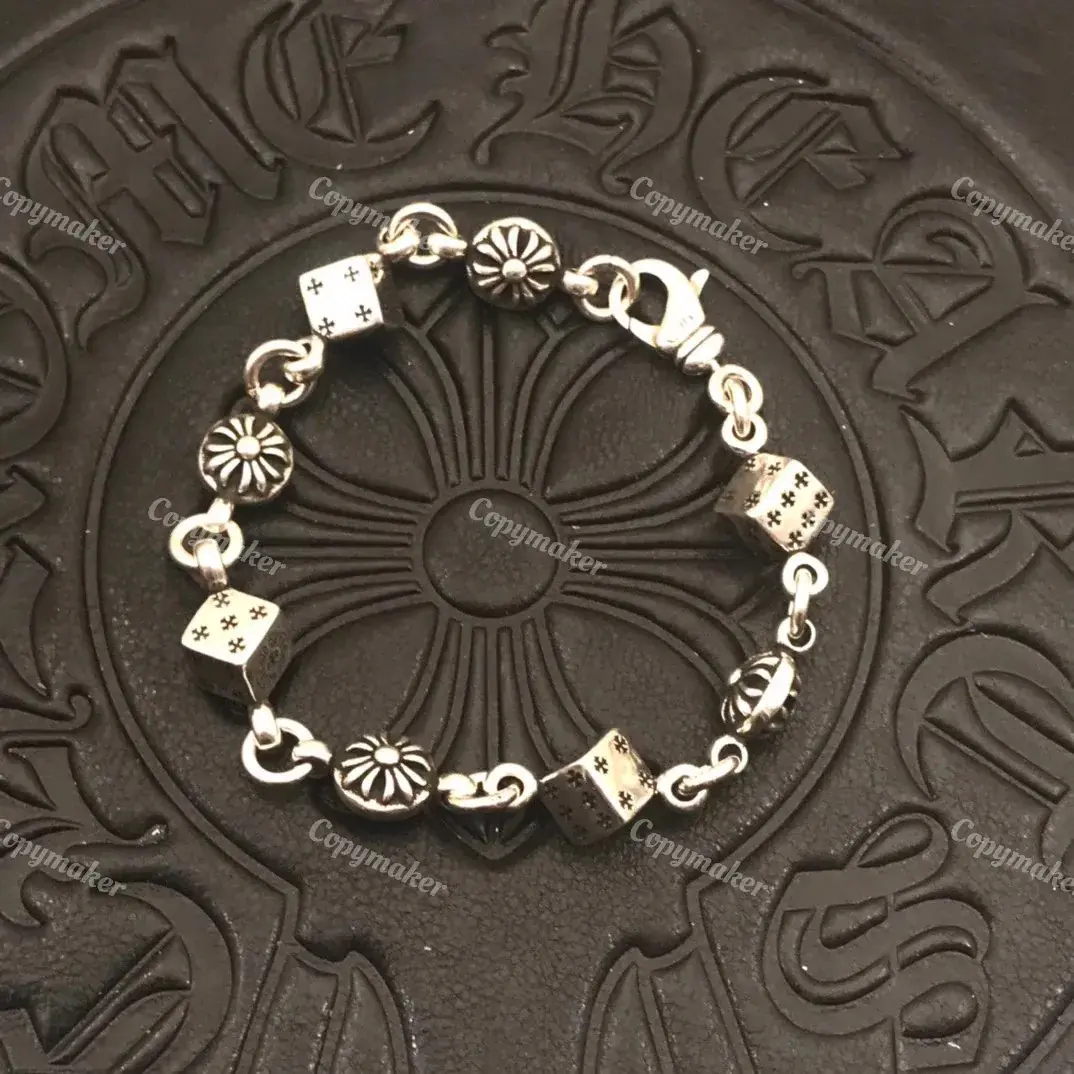 【現貨】Chrome Hearts Dice Bracelet 十字架骰子手鍊手環 白銅 925純銀 克羅心