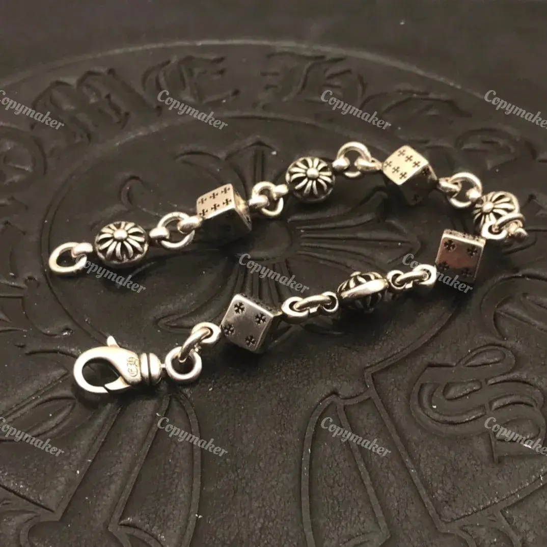 【現貨】Chrome Hearts Dice Bracelet 十字架骰子手鍊手環 白銅 925純銀 克羅心