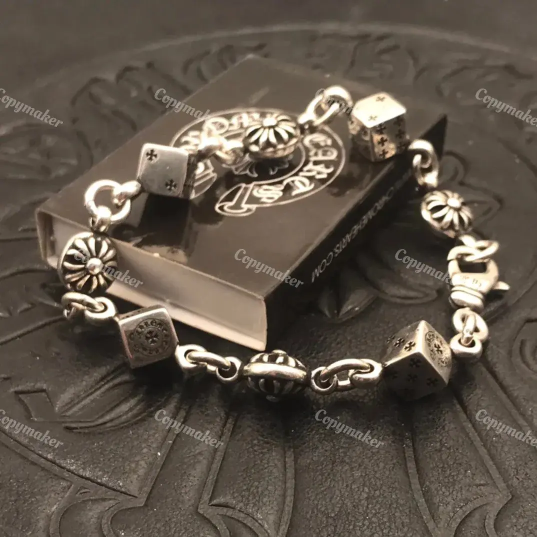 【現貨】Chrome Hearts Dice Bracelet 十字架骰子手鍊手環 白銅 925純銀 克羅心